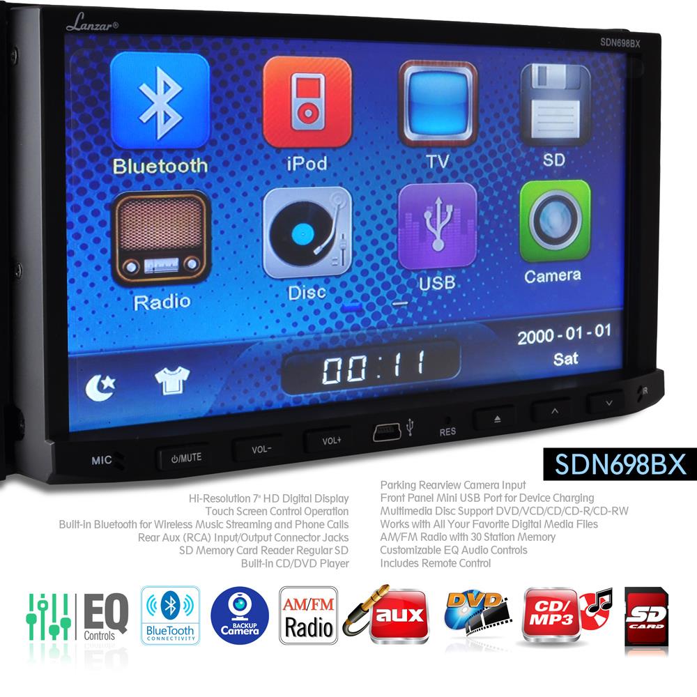 product image number 2 for Lanzar Bluetooth Cd/Dvd Headunit Receiver
