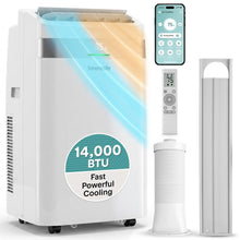 Serenelife Portable Air Conditioner And Heater With Wi-Fi Function - 9500 Btu Cooling (Ashrae), Compact Unit With Dehumidifier & Fan Modes, Includes Window Mount Kit (White)