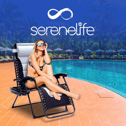 Zero Gravity Lounge Chair - Ultimate Comfort - Steel & Textilene - Gray