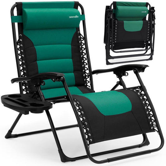 Zero Gravity Lounge Chair - Ultimate Comfort - Steel & Textilene - Green