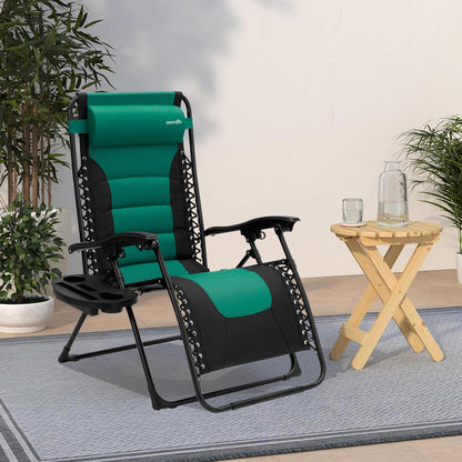 Zero Gravity Lounge Chair - Ultimate Comfort - Steel & Textilene - Green