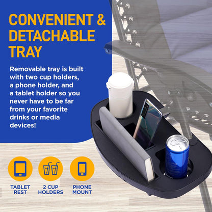 product image number 4 for SereneLife Rattan Zero Gravity Lawn Chair