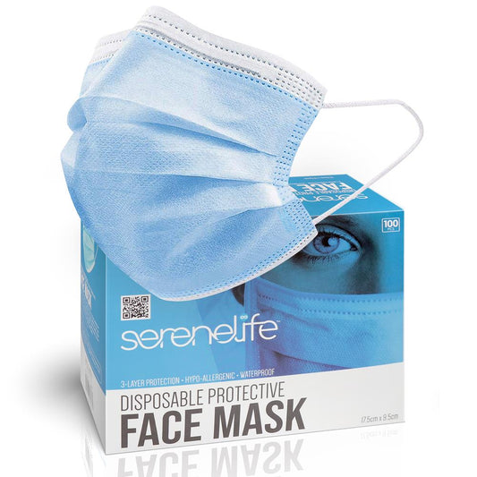product image number 1 for SereneLife Three Layer Disposable Face Masks