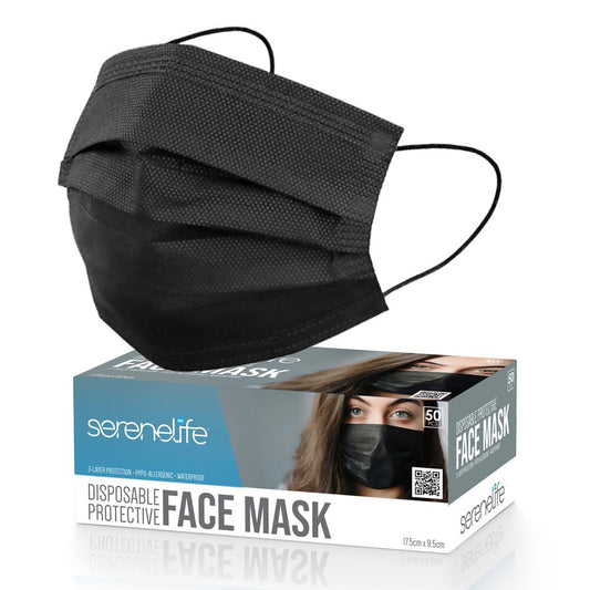product image number 1 for SereneLife Three Layer Disposable Face Masks