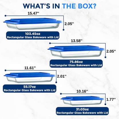 High Borosilicate Glass Bakeware Set