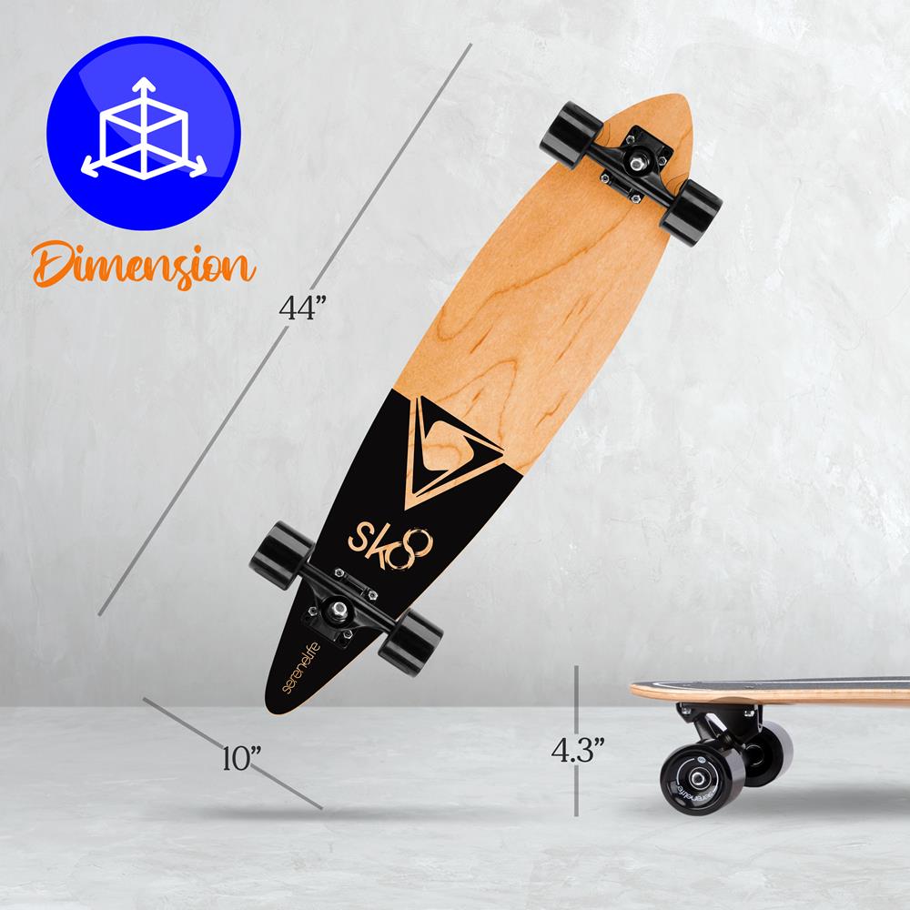 SereneLife Complete Skateboard Mini Cruiser - Thumbnail 3