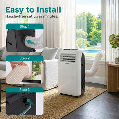 Portable Air Conditioner 10,000 BTU Efficient Cooling Dehumidifier