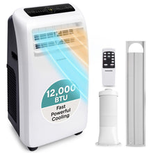 Portable Air Conditioner 12,000 BTU Efficient Cooling/Heating, White