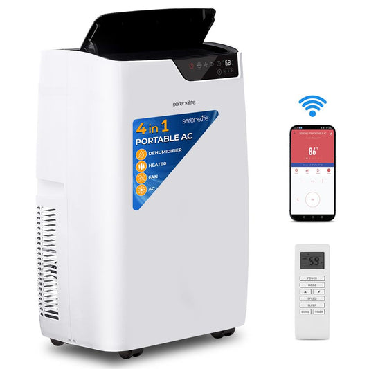 Portable Air Conditioner & Heater 12000 BTU WiFi Control White