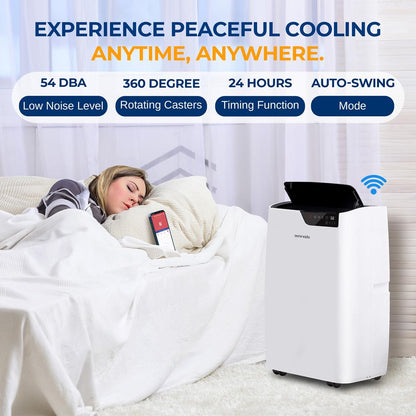 Portable Air Conditioner & Heater 12000 BTU WiFi Control White