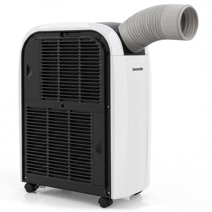 Serenelife Spot Cooler Air Conditioner And Heater With Wi-Fi Function - 12000 Btu Cooling (Ashrae), Compact Unit With Dehumidifier & Heating Modes, Includes Window Mount Kit (Gray)