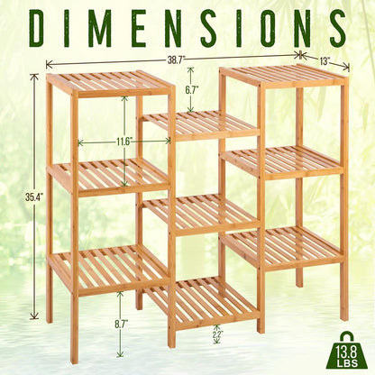 product image number 2 for SereneLife 9 Tier Adjustable Storage Shelf