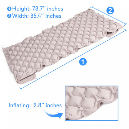 Pressure Relief Air Mattress with Pump, Medical Grade PVC, Hospital Size