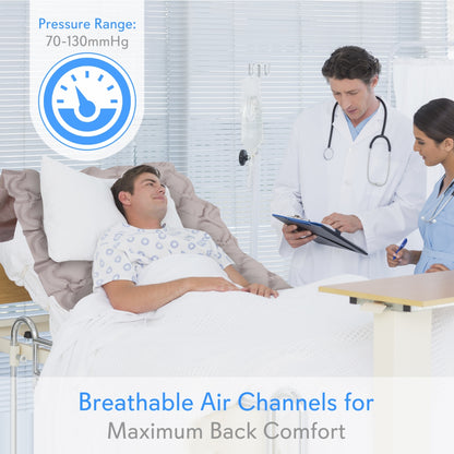Pressure Relief Air Mattress with Pump, Medical Grade PVC, Hospital Size