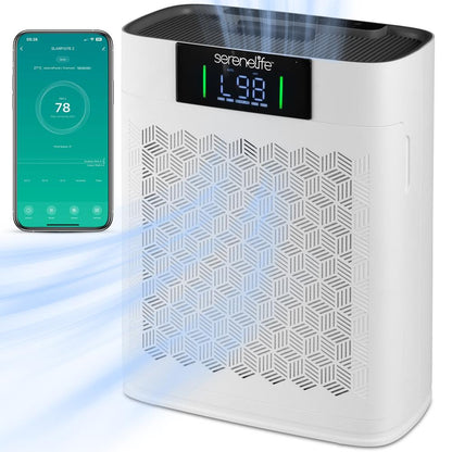 HEPA Air Purifier WiFi Control Ultra-Quiet 1076 Sq Ft White