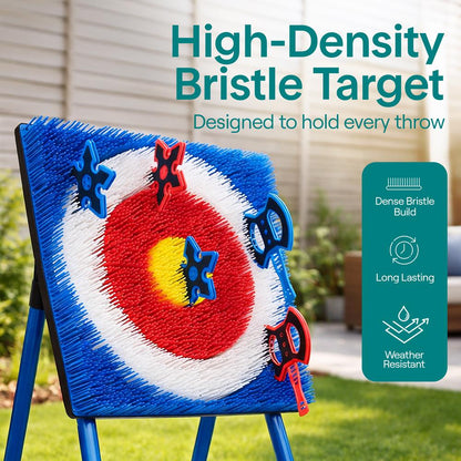 Serenelife Axe Throwing Game Set - Premium Fun And Competitive Indoor/ Outdoor Target Game For Parties, Events, And Team-Building Activities