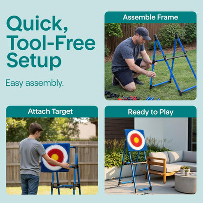 Serenelife Axe Throwing Game Set - Premium Fun And Competitive Indoor/ Outdoor Target Game For Parties, Events, And Team-Building Activities