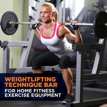 Olympic Barbell 7ft - Durable Chrome, Non-Slip Grip, 300lb Capacity