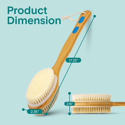 Double-Sided Pet Brush, Skin-Friendly, Wooden Handle, Massage Particles