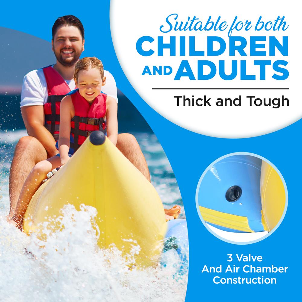 SereneLife Inflatable Banana Boat - Thumbnail 4