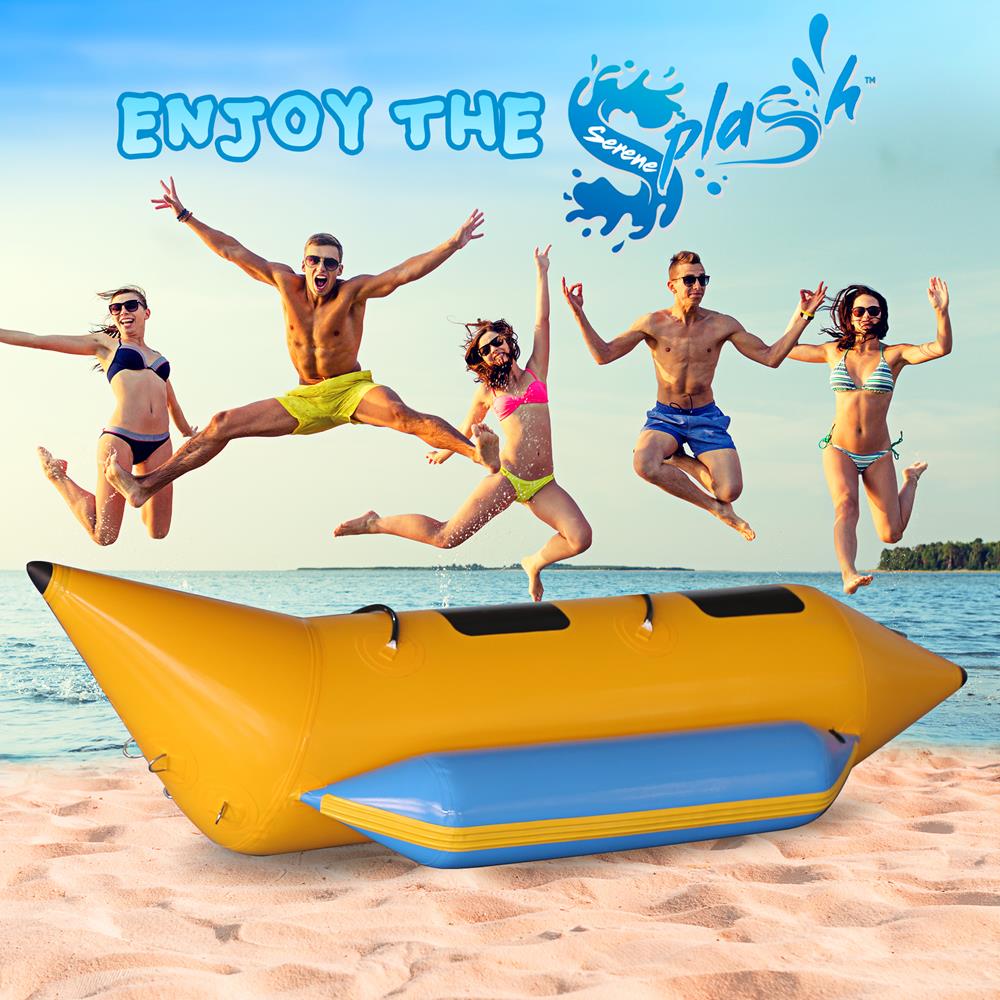 SereneLife Inflatable Banana Boat - Thumbnail 3