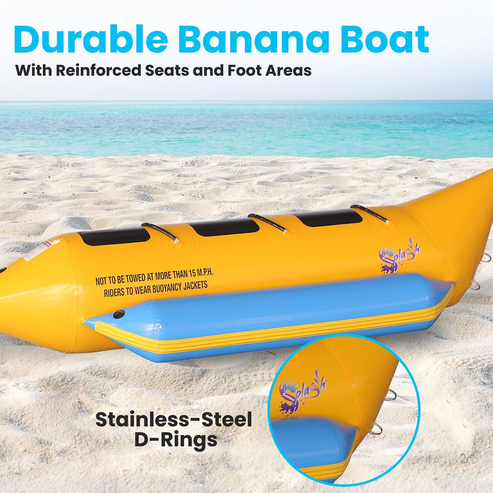 SereneLife Inflatable Banana Boat - Thumbnail 4