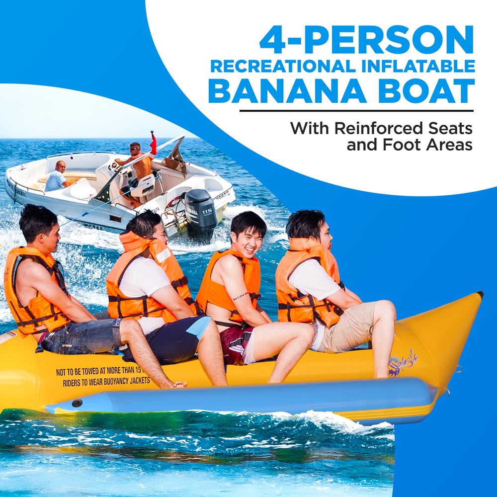 SereneLife Inflatable Banana Boat - Thumbnail 5