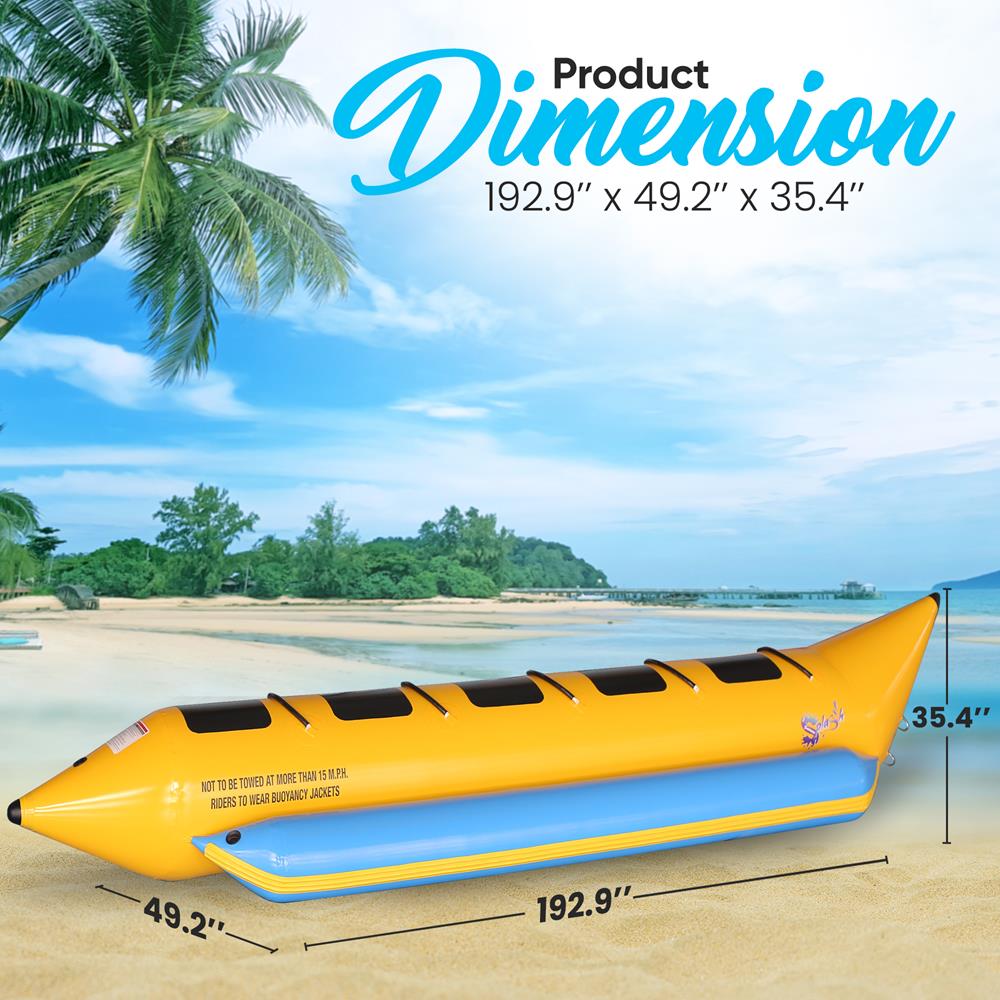 product image number 2 for SereneLife Recreational Inflatable Banana Boat