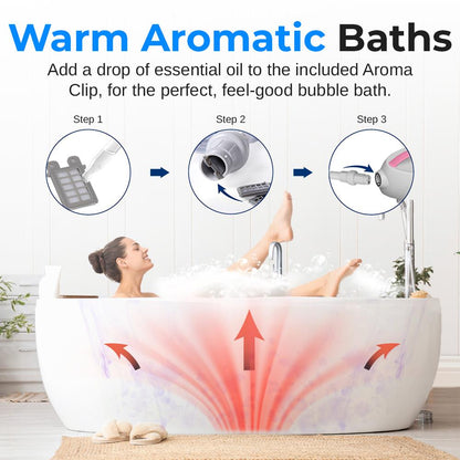 Bubble Bath Mat Spa Massager - Relaxing Bubbles, Waterproof, Pink