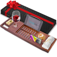product image number 1 for SereneLife Bamboo Bathtub Caddy