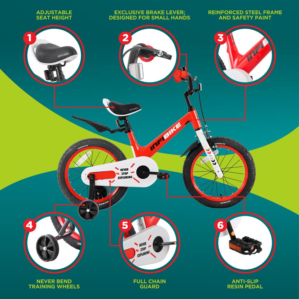 product image number 2 for SereneLife 16'' High-End Kid'S Bicycle