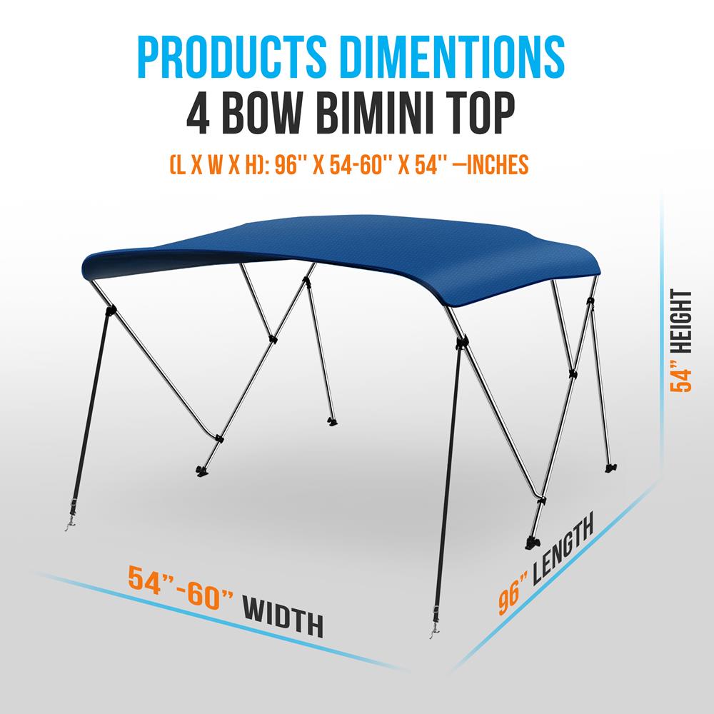 product image number 2 for SereneLife 4 Bow Bimini Top