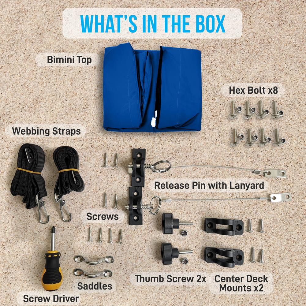 product image number 8 for SereneLife 4 Bow Bimini Top