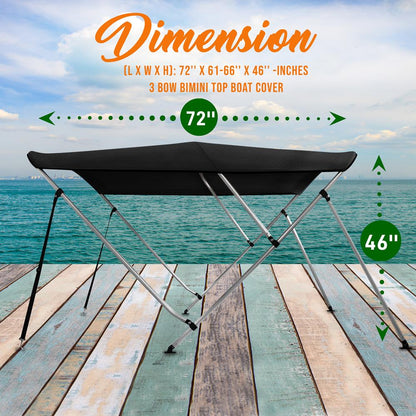 product image number 2 for SereneLife 3 Bow Bimini Top