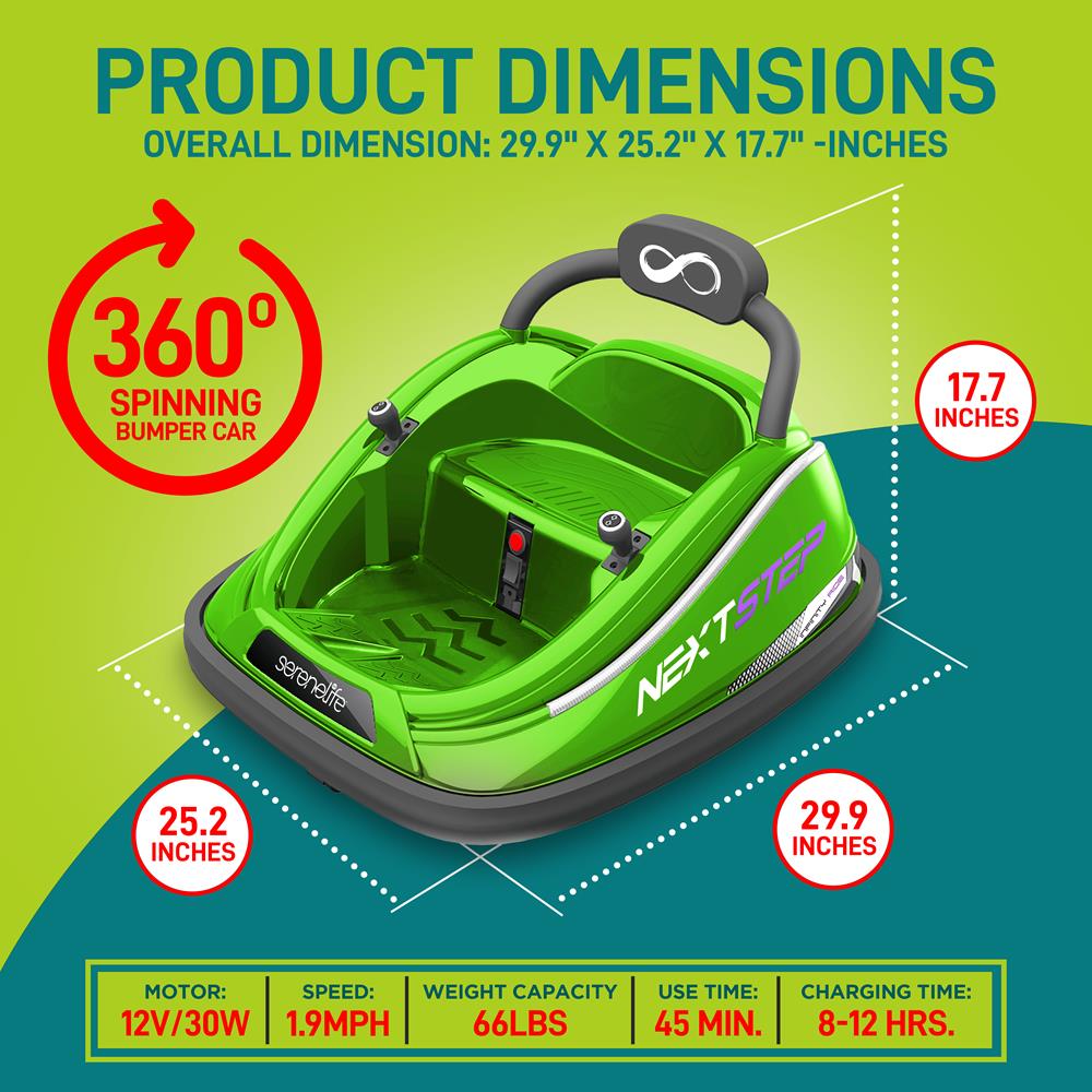 product image number 2 for SereneLife 360¬∞ Spinning Kids Bumper Car