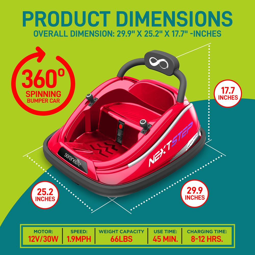 product image number 2 for SereneLife 360¬∞ Spinning Kids Bumper Car