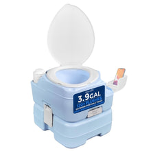 15L Portable Toilet, Leak-Proof, Full Flush, Moonwhite