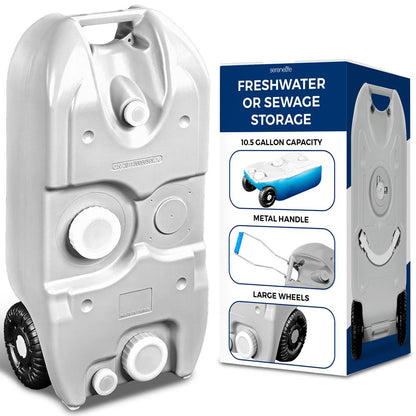 RV Water Tank 40L Easy Transport HDPE Gray