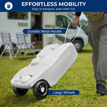 RV Water Tank 40L Easy Transport HDPE Gray