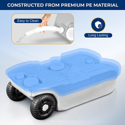 RV Water Tank 40L Easy Transport HDPE Gray