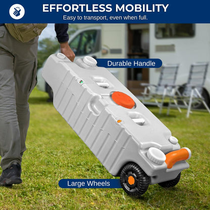 RV Water Tank 75L Easy Transport HDPE Gray