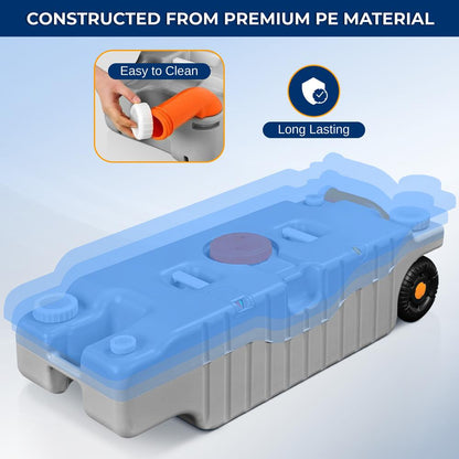 RV Water Tank 75L Easy Transport HDPE Gray