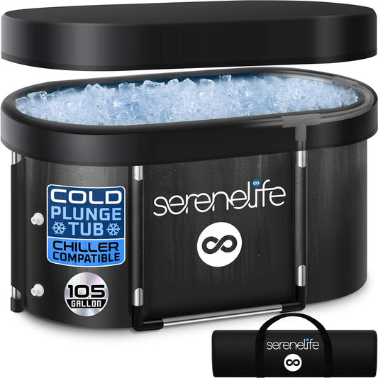 105 Gallon Insulated Ice Bath Tub, Quick Setup, Aluminum Frame, Portable