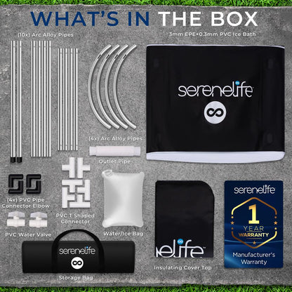 105 Gallon Insulated Ice Bath Tub, Quick Setup, Aluminum Frame, Portable