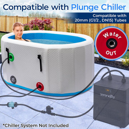 Inflatable Cold Plunge Tub 150 Gal Drop Stitch PVC Therapy Recovery