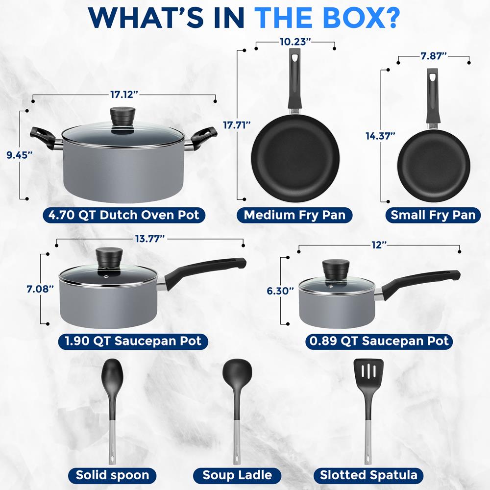 product image number 3 for SereneLife Home Kitchen Cookware Set