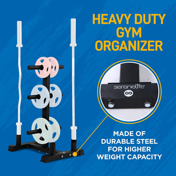 Olympic Weight Rack 800lb Capacity Steel Scratch-Resistant Frame – Pyle USA