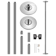 Portable Spinning Fitness Pole, Adjustable Steel, Chrome Finish