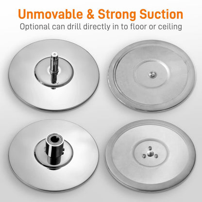 Portable Spinning Fitness Pole, Adjustable Steel, Chrome Finish