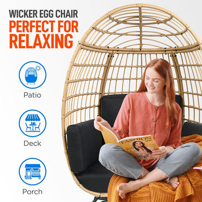 product image number 4 for SereneLife Wicker Egg Chair